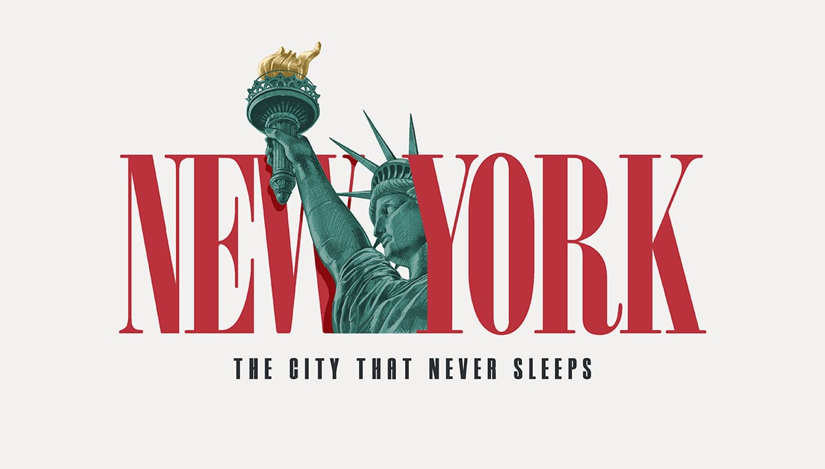 New York 자유의 여신상 그림