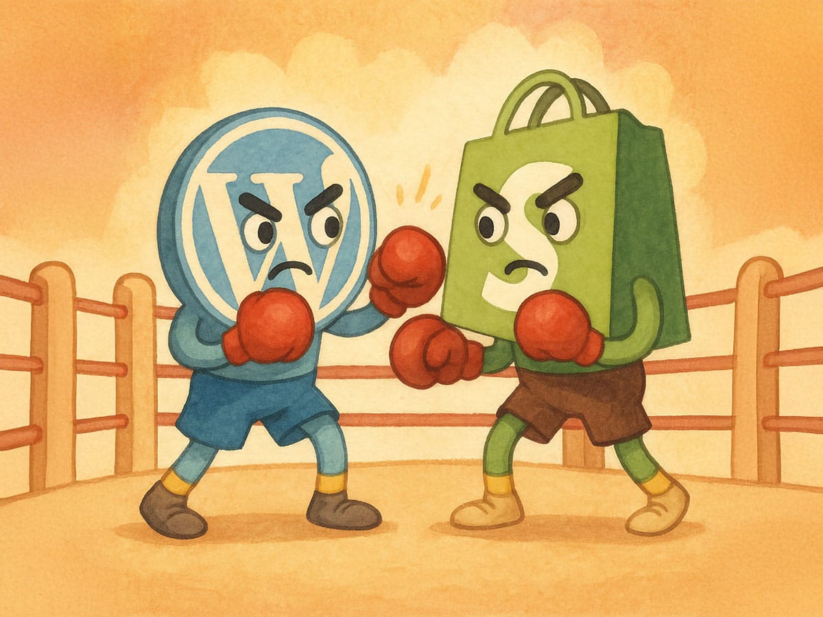Wordpress character versus Shopify character boxing